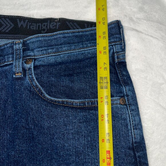 Wrangler Jeans Men 36x29 Blue Denim Regular Fit Stretch Pockets Premium Quality - Picture 7 of 10
